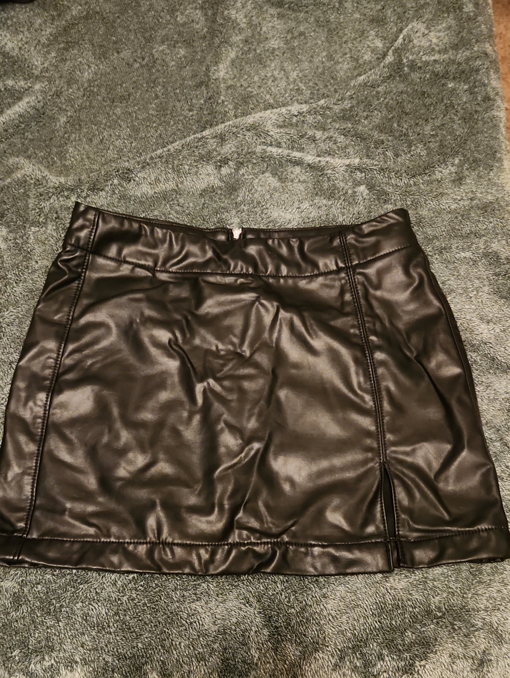 American Eagle Outfitters Black Faux Leather Mini Skirt